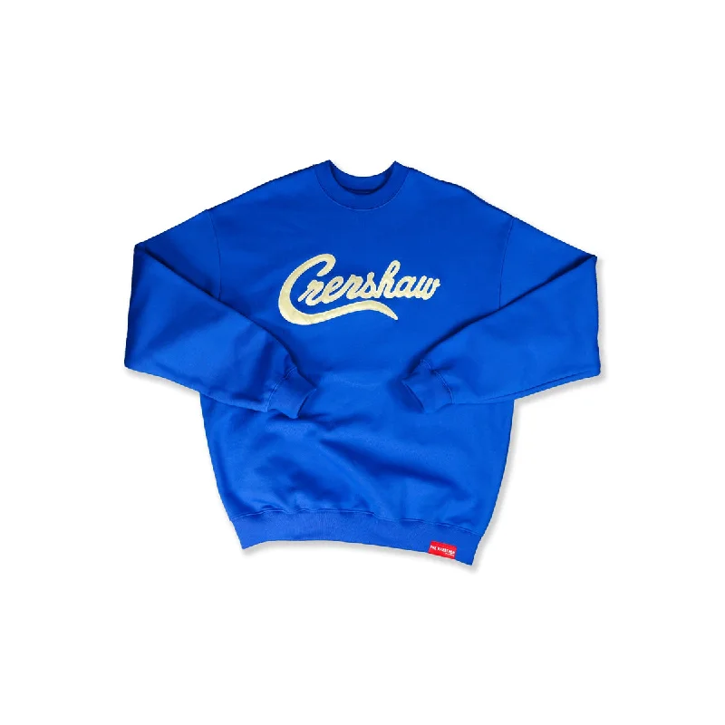 Women's Hooded Sweatshirts with Ribbed LiningLimited Edition Ultra Crenshaw Crewneck - Royal/Creme