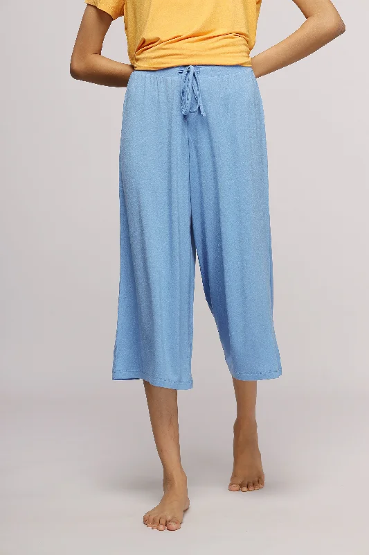 women's pajamas in soft, breathable materialsHorizon Blue Culotte