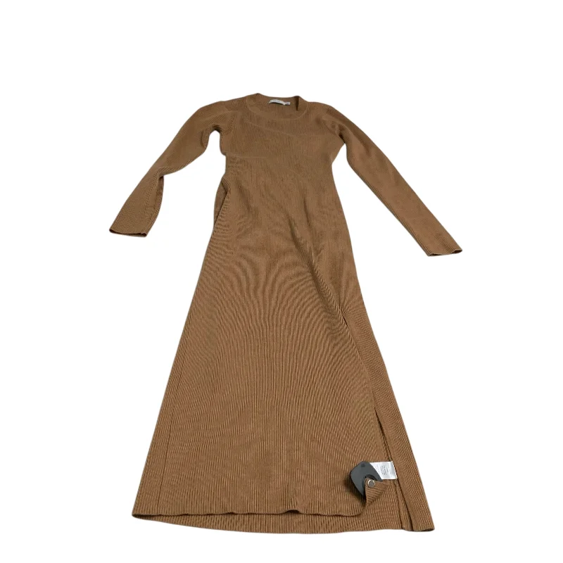 Women's Tiered DressesDress Casual Maxi By Lush In Tan, Size: M