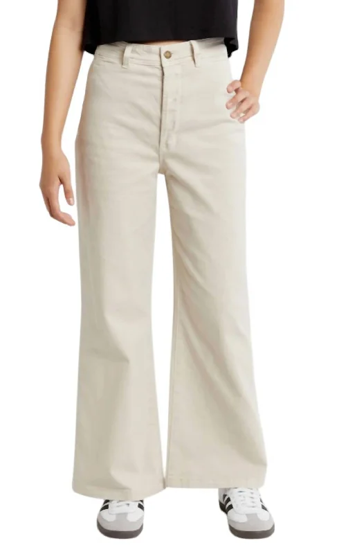 Women's Jodhpurs with Low CollarSailor Drill Pant In Off White