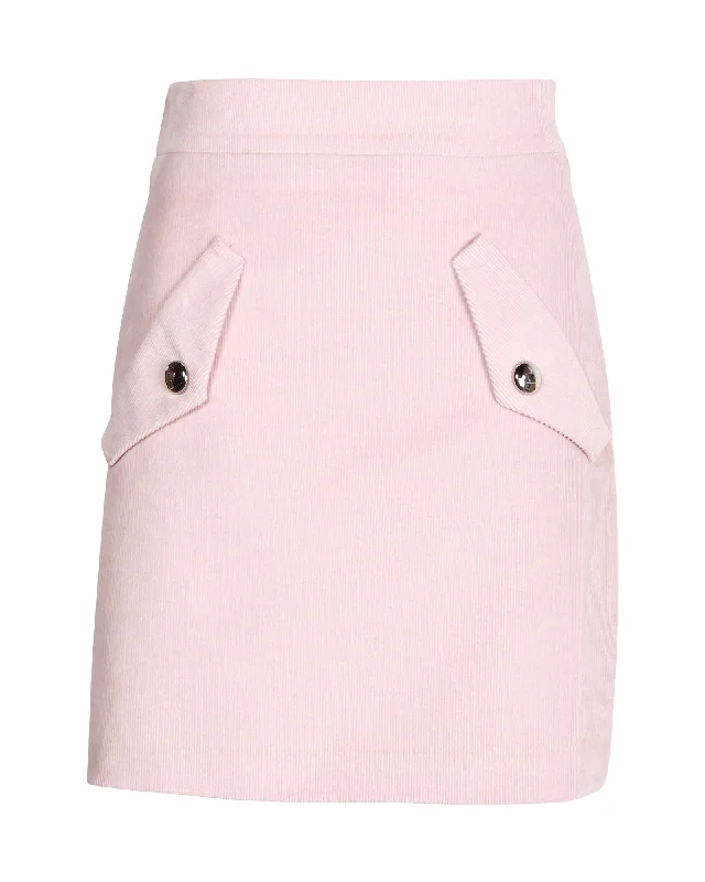 Women's Summer SkirtsMaje Jinelle Corduroy Skirt in Pink Cotton