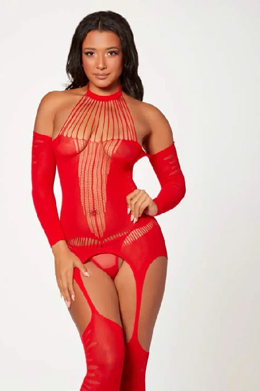 women's pajamas for a good night's sleepHalter Body Stocking Jumpsuit