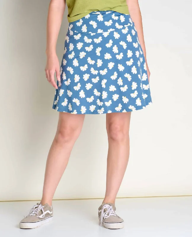 Women's Gathered SkirtsChaka Skirt In Pacific Half Daisy Print