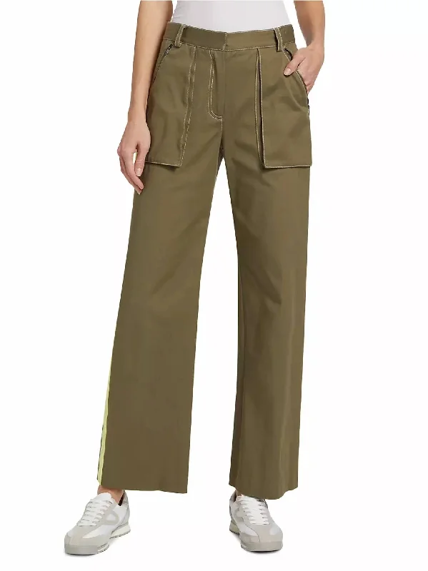 Women's Jodhpurs with U-Shaped NeckIsa Cargo Pants In Dark Olive