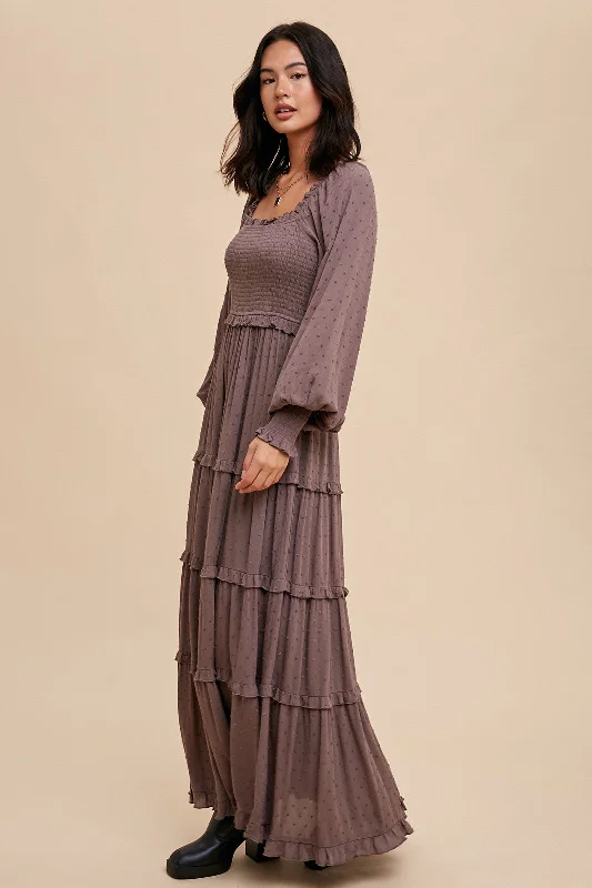 Women's Asymmetrical DressesHazel Mocha Maxi