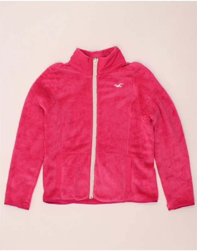 Women's Trench CoatsHOLLISTER Womens Fleece Jacket UK 18 XL Pink Polyester