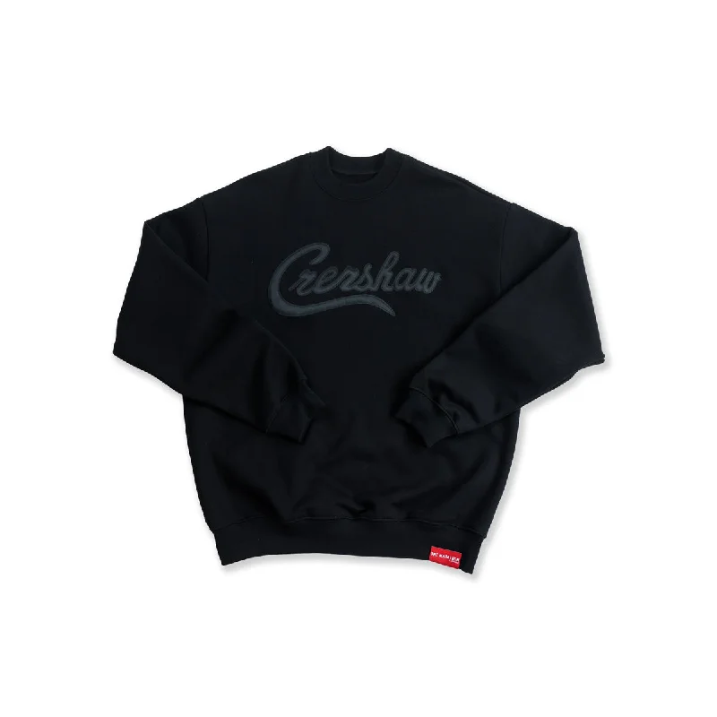 Women's Hooded Sweatshirts with Polyester LiningLimited Edition Ultra Crenshaw Crewneck - Black/Black