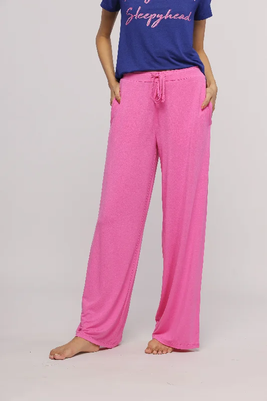 women's pajamas with a fitted designGlam Pink Flared Pajamas