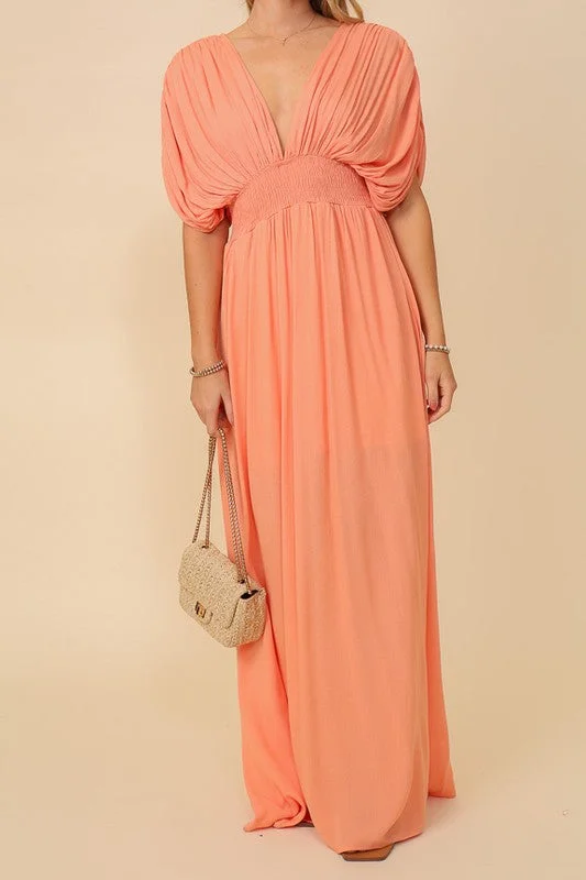 Women's Square-Neck DressesSummer Melon Maxi