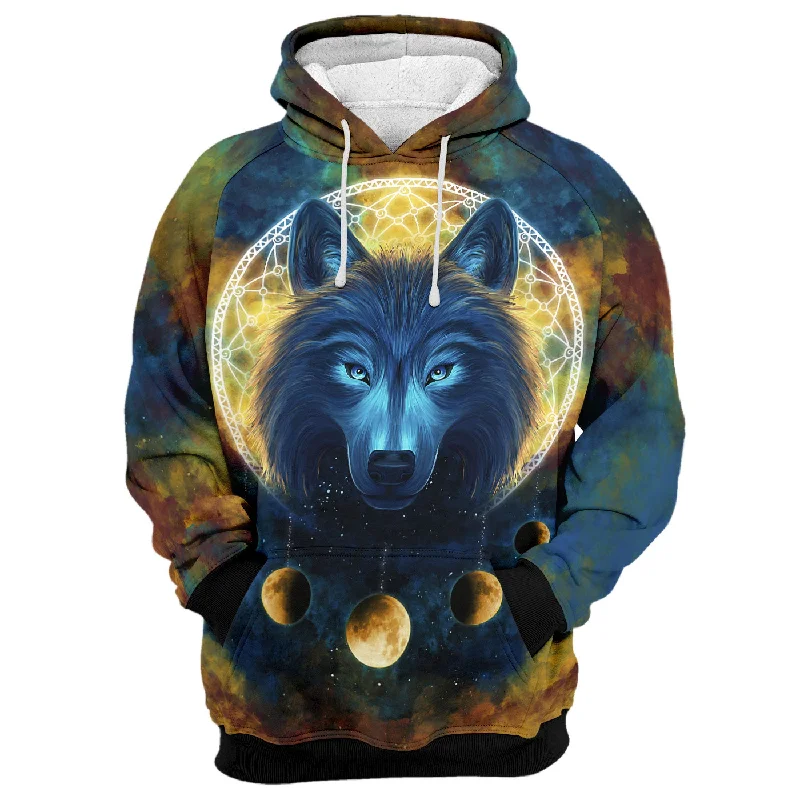 Women's Hooded Sweatshirts with Cotton LiningMoon Wolf Hoodie