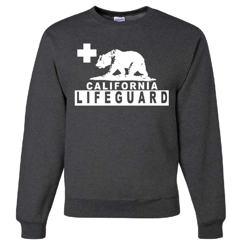 Women's Hooded Sweatshirts with Bamboo LiningCalifornia Lifeguard Crewneck Sweatshirt