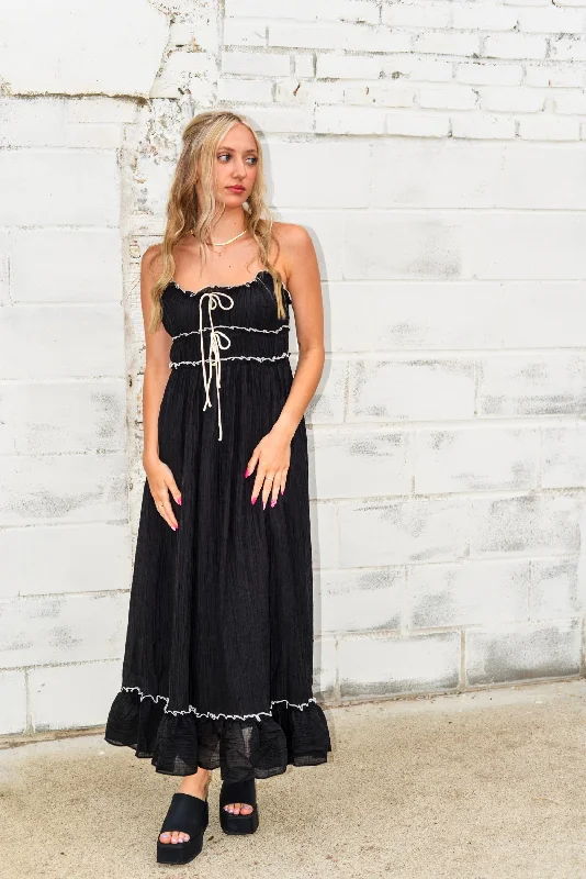 Women's High-Low DressesCONTRAST MAXI