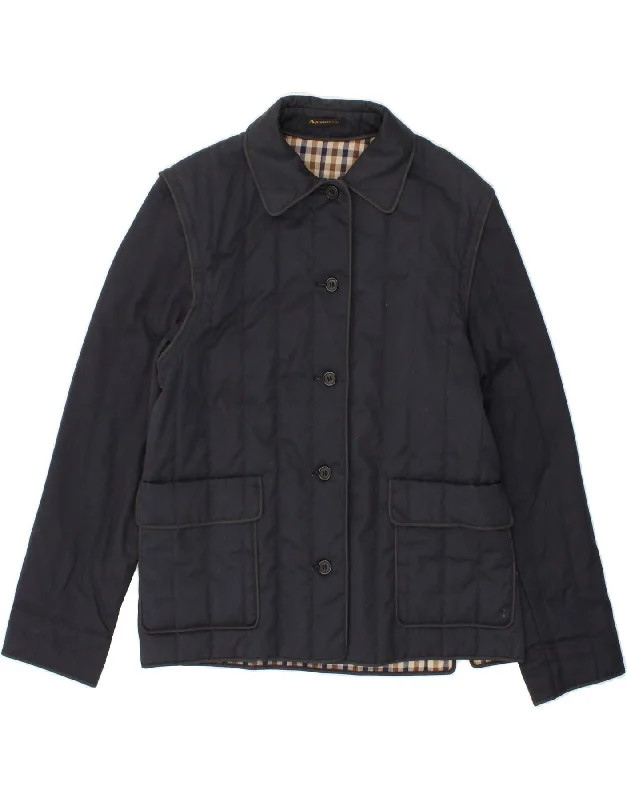 Women's Bomber CoatsAQUASCUTUM Womens Utility Jacket UK 16 Large Navy Blue