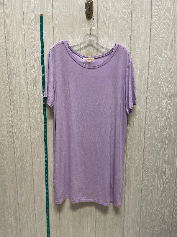 Women's Shift DressesPurple Dress Casual Short Piko, Size L