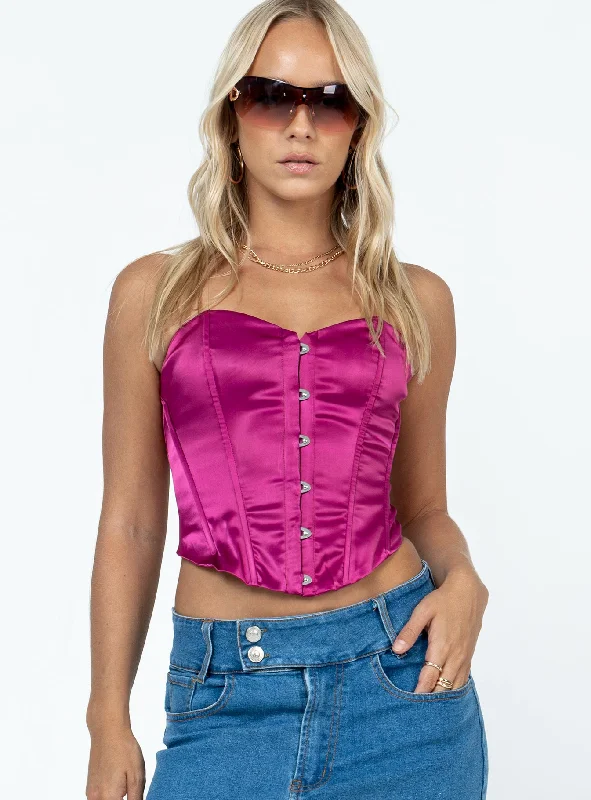 Women's Blouse with Notched CollarIn The Moment Strapless Top Pink