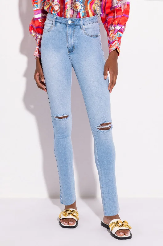 Women's Jodhpurs with Sweetheart CollarBARE-BUTT HIGH RISE SKINNY DENIM PANTS