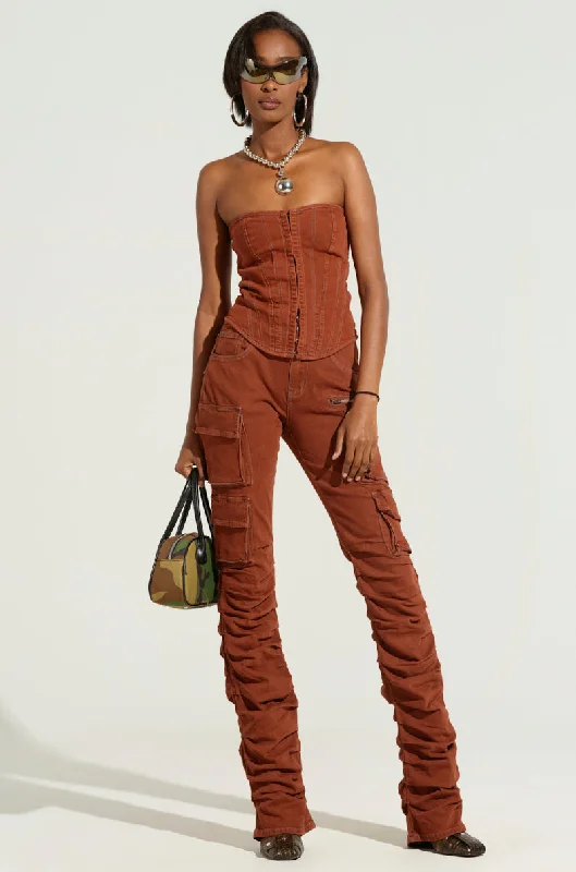 Women's Jodhpurs with Low WaistDOUBLE VISION VINTAGE WASH DENIM PANT