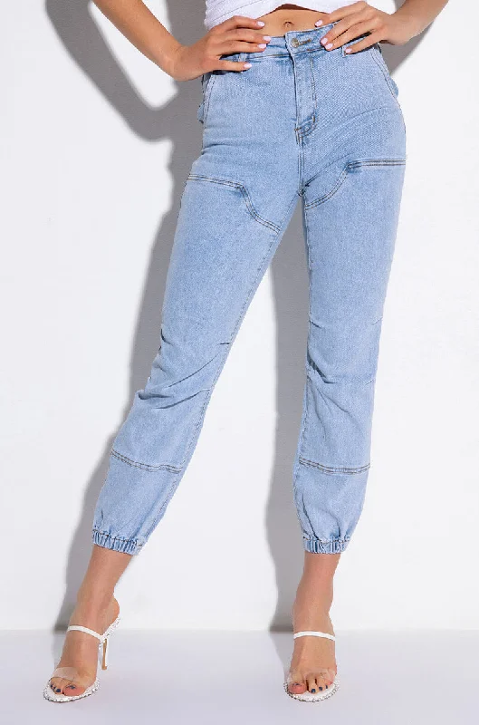 Women's Flared PantsLEAH RELAXED FIT DENIM JOGGER