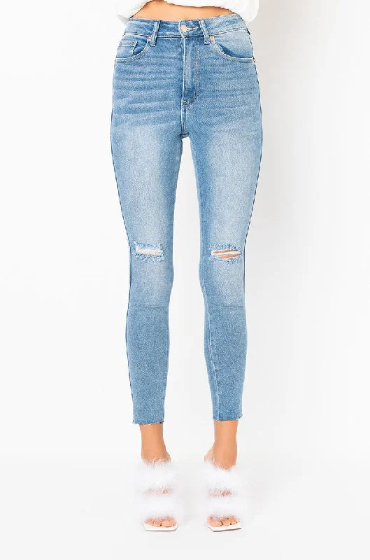 Women's Jodhpurs with Square CollarSEXY DENIM HIGH RISE DENIM