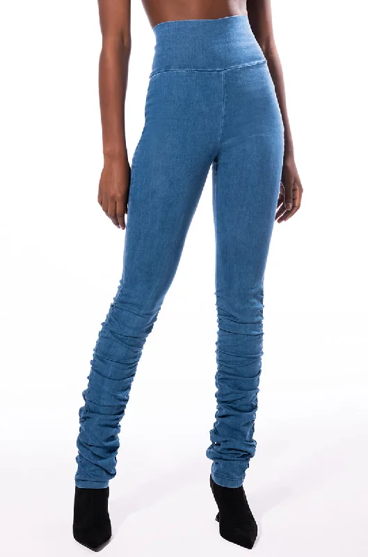 Women's Jodhpurs with ButtonsX.O HIGH RISE STACKED DENIM