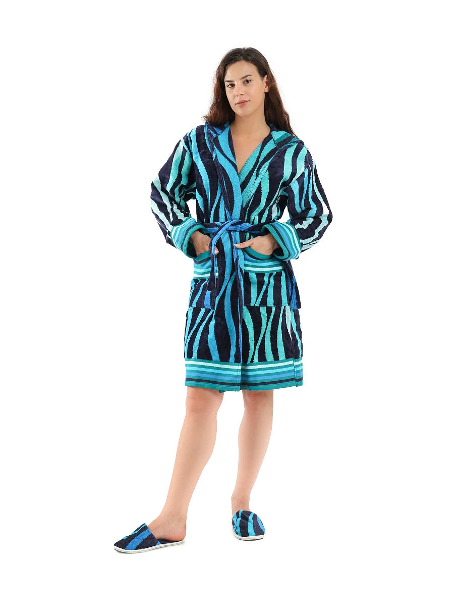 women's pajamas with a snug fitAttractive Multicolor Bathrobe (707) - Eve Chantelle