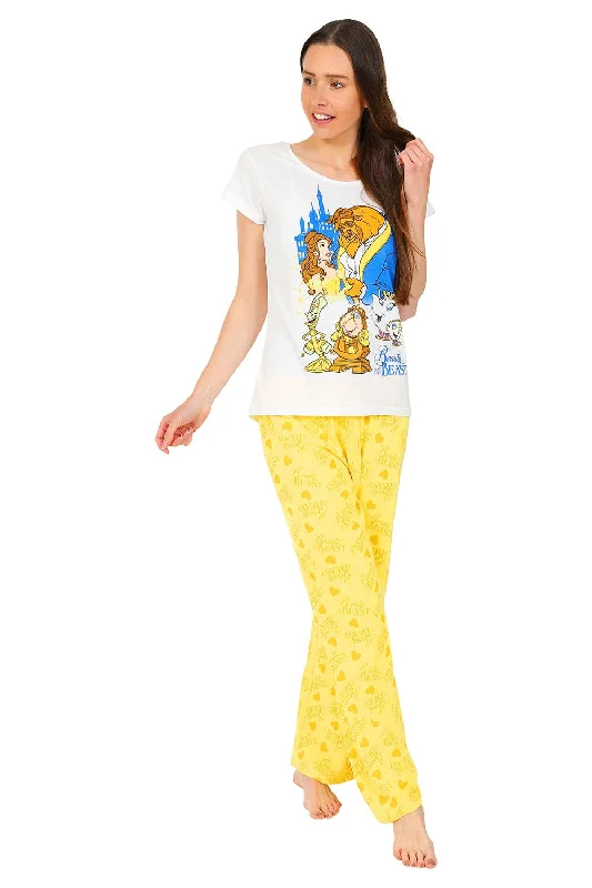 women's pajamas with a timeless appealWomen's Disney Beauty and The Beast Belle Mrs Potts Long Pyjama set