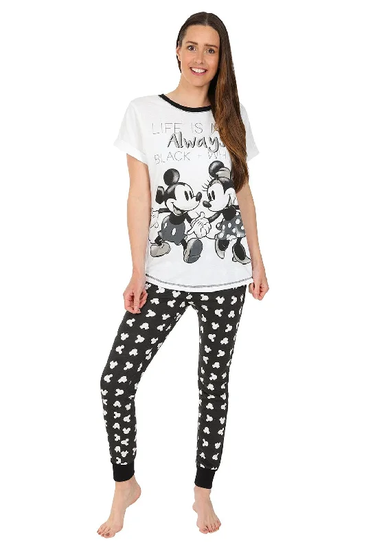 women's pajamas with built-in braWomen's Minnie and Mickey Mouse Long Pyjamas