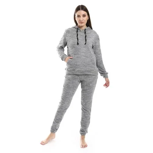 women's pajamas with a comfortable fitKangaroo Pockets Pajama Set (4580) - Kady