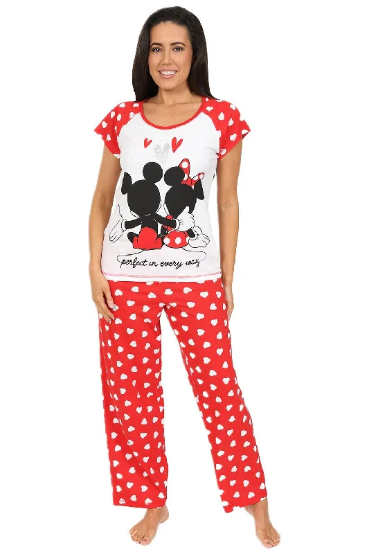 women's pajamas for loungingWomen's Minnie and Mickey Heart Long Pyjamas