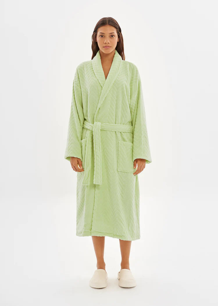 women's pajamas for a night of deep sleepLime Velour Unisex Relaxed Fit Bathrobe - House Babylon